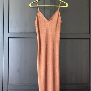 Flattering brown slip dress from Banana Republic sized 0.